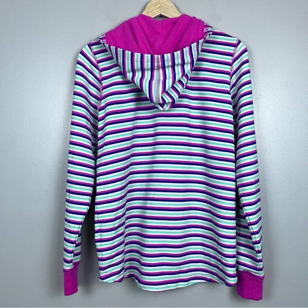 Nike Girls Striped Full Zip Perfromance Jacket with Nike Logo Size XL Activewear
